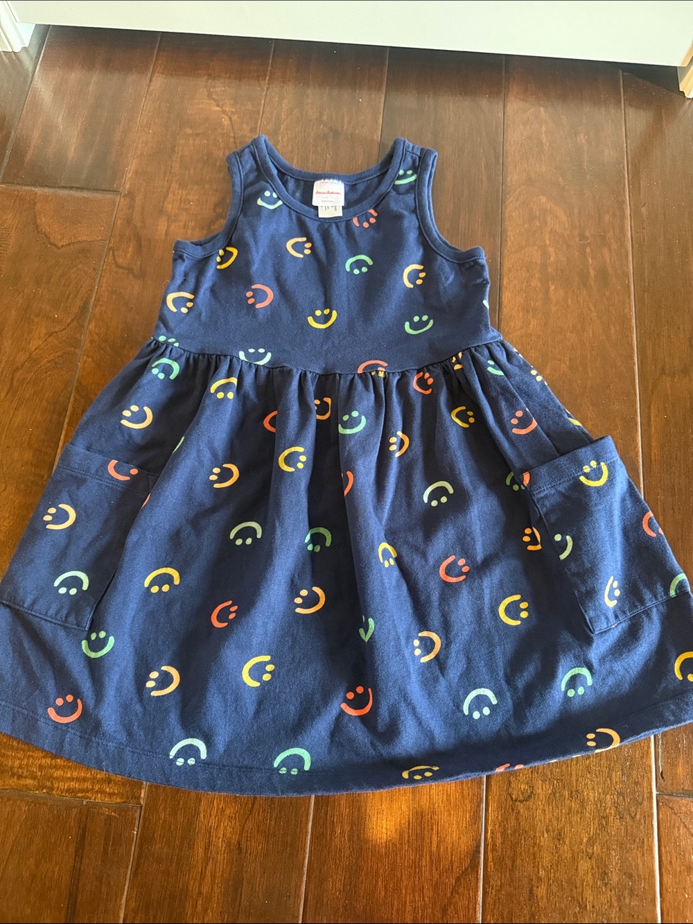 Hanna Andersson Children's Navy Smile Print Pocket Dress